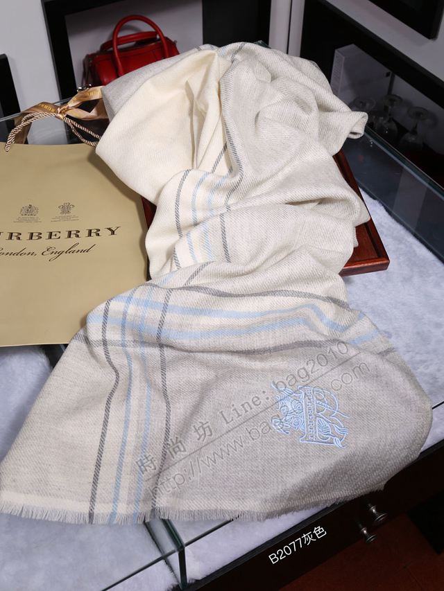 Burberry圍巾 2019專櫃最新款 巴寶莉頂級進口羊絨長巾 Burberry女款大圍巾  llwj6686